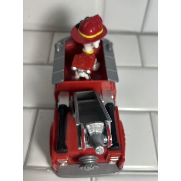 Paw Patrol Fire Truck With Posable Marshall Nick Jr Kids Toy Cartoon Character - Picture 7 of 14
